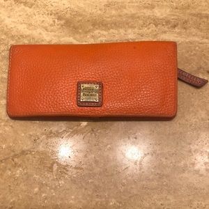 Dooney and Bourke pebbles Leather Tangerine Wallet
